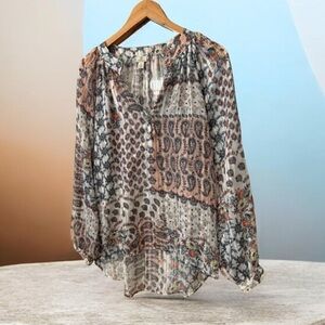 Versona Top Women's Blouse Black Sequins Medium